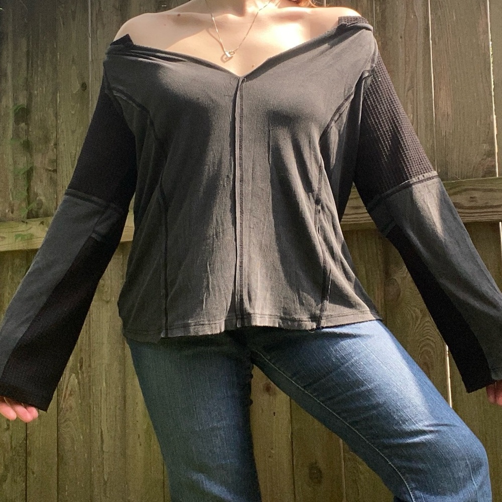 Grunge Off The Shoulder Top